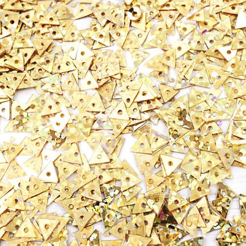 20g metallic or et de lumière glitter sparkle triangle paillettes confettis plat à coudre sur la bro sku-40112
