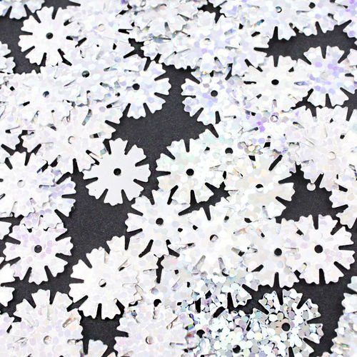 20g metallic argent holo glitter sparkle plat de flocon de neige de noël en forme de paillettes conf sku-40139