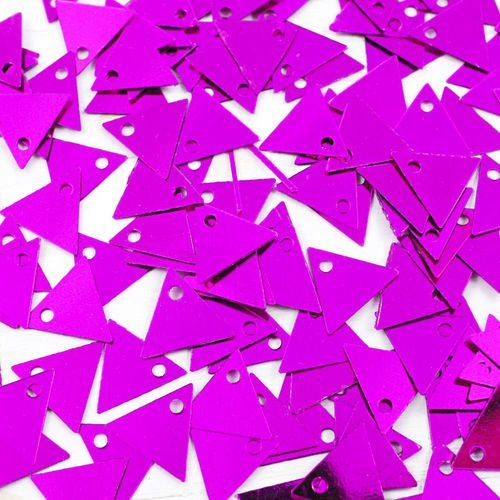 20g métallique fuchsia violet triangle de grandes paillettes confettis plat à coudre sur la broche d sku-40146