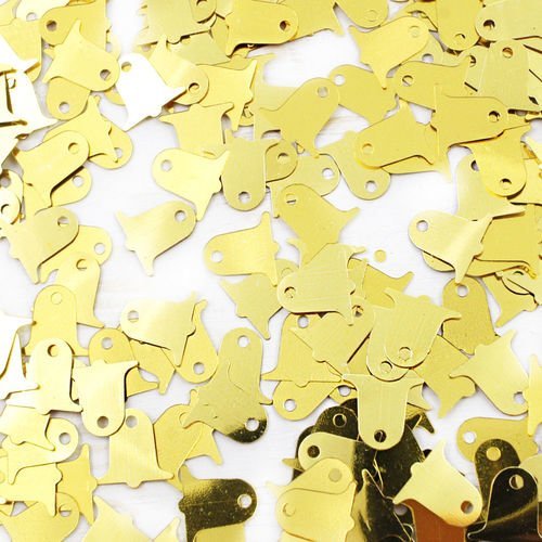 20g metallic gold bell paillettes confettis plat à coudre sur la broche de la broderie de 10mm x tro sku-40150