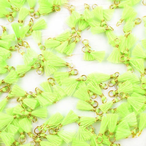 20pcs la lumière verte du fil de coton des glands boucle d'oreille bracelet collier pendentif de cha sku-40245