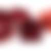 2pcs rouge exclusive véritable cuir couleur fleur charme pendentif boucle d'oreille de bijoux de l'o sku-40412