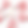 8pcs rose turquoise liaison torsadée en coton glands déclaration d'or crochet anneau de saut à pompo sku-40238