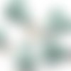 8pcs turquoise rose de liaison torsadée en coton glands déclaration d'or crochet anneau de saut à po sku-40239