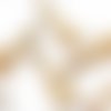 6pcs crème beige coton glands déclaration avec le bouchon d'or gland pour la fabrication de bijoux b sku-40236