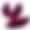 30pcs fuchsia rose chaud teint polka dot repéré guinée poule plumes pendentif boucles d'oreilles bij sku-39351