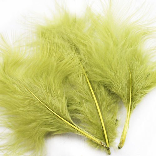 8pcs vert olive teint moelleux de plumes marabou turquie bricolage chapeau de mariage de bijoux de c sku-39426