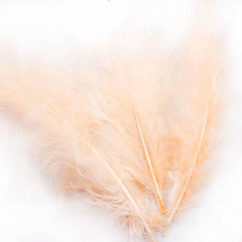 14pcs peach orange teint moelleux de plumes marabou turquie bricolage chapeau de mariage de bijoux d sku-39431