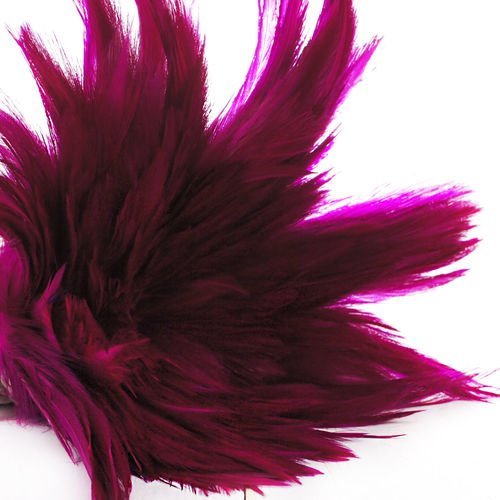 40pcs fuchsia rose chaud rouge teint les plumes de coq pendentif boucles d'oreilles bijoux de la cha sku-39355