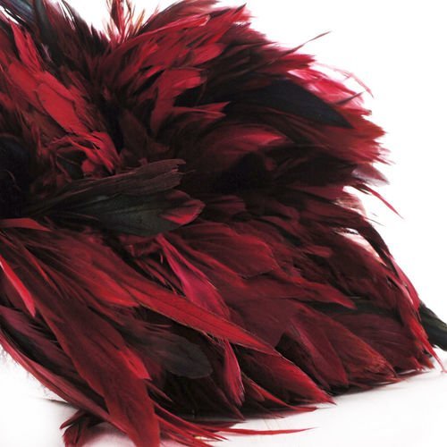 40pcs bordeaux rouge noir teint les plumes de coq pendentif boucles d'oreilles bijoux de la chapelle sku-39376