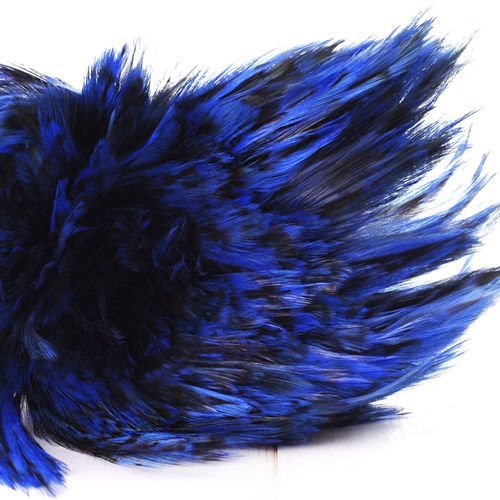 40pcs bleu foncé noir teint les plumes de coq pendentif boucles d'oreilles bijoux de la chapellerie  sku-39380