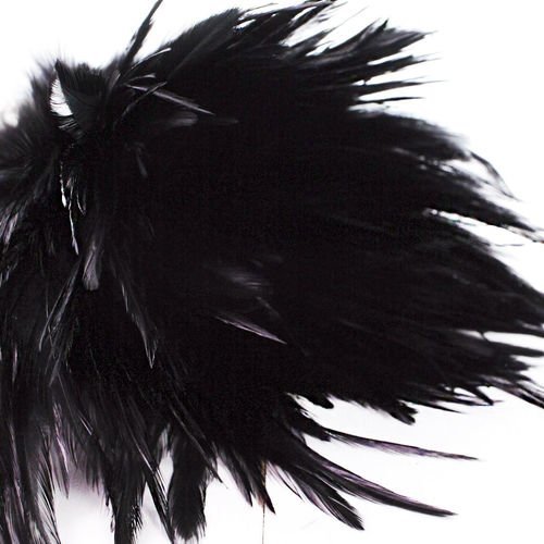 14pcs naturel noir de plumes de coq pendentif boucles d'oreilles bijoux de la chapellerie selle cost sku-39384