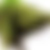 14pcs vert olive teint les plumes de coq pendentif boucles d'oreilles bijoux de la chapellerie selle sku-39387