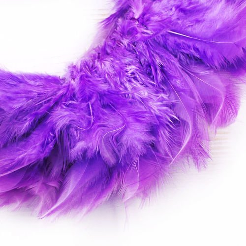 30pcs pourpre violet teint les plumes de coq pendentif boucles d'oreilles bijoux de la chapellerie s sku-39397