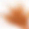 12pcs rouge orange teint dépouillé coq de longues plumes fines extensions de cheveux boucles d'oreil sku-39413