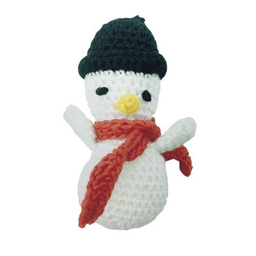 Blanc noir rouge jaune bonhomme de neige jouet crochet accroché à tricoter kit amigurumi bricolage e sku-40584