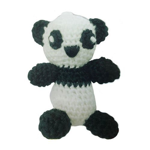 Blanc noir ours panda jouet crochet accroché à tricoter kit amigurumi bricolage enfants de l'artisan sku-40593