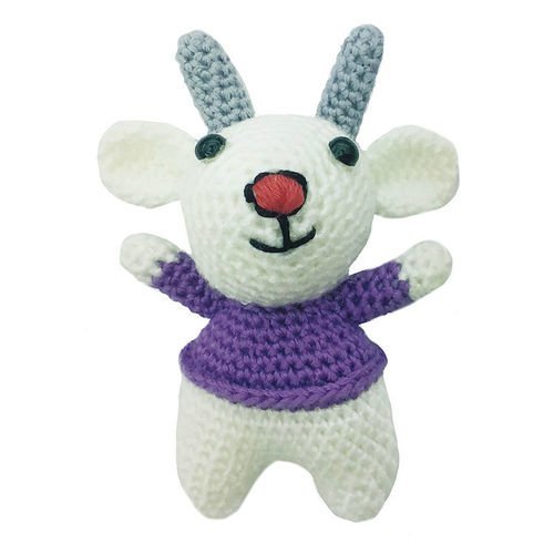Gris blanc pourpre violet petite chèvre de jouets au crochet accroché à tricoter kit amigurumi brico sku-40596