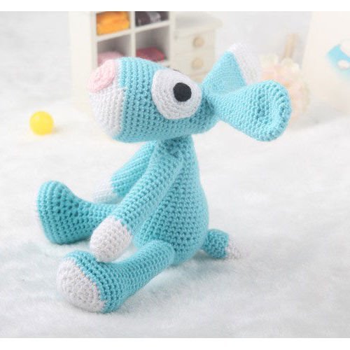 Bleu turquoise âne de jouets au crochet accroché à tricoter kit amigurumi bricolage enfants de l'art sku-40608