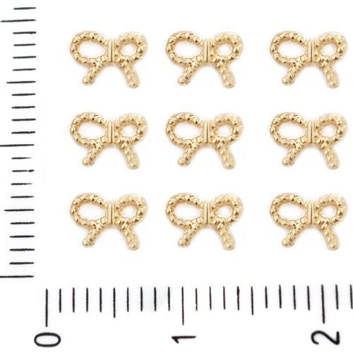 50pcs plaqué or minuscules bowknot corde cadeau connecteurs pendentifs charms tchèque métal conclusi sku-39583