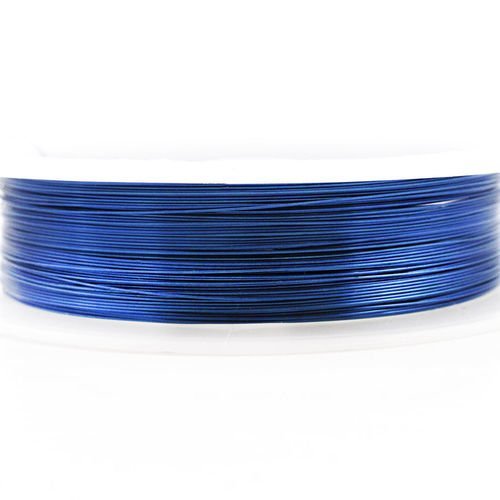 9m 30 10yrd bleu marine enveloppé artistique aluminium perles de l'artisanat de bijoux en fil d'enro sku-40332