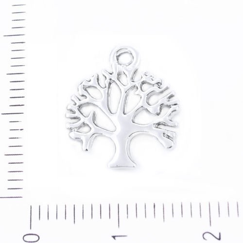 8pcs ton argent arbre de vie pendentifs charms tchèque métal conclusions de 15mm x 13 mm trou 1mm sku-39194