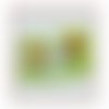 Brun jaune vert chiot chien et de fleurs au point de croix kit fait à la main broderie dmc de jeux d sku-40577