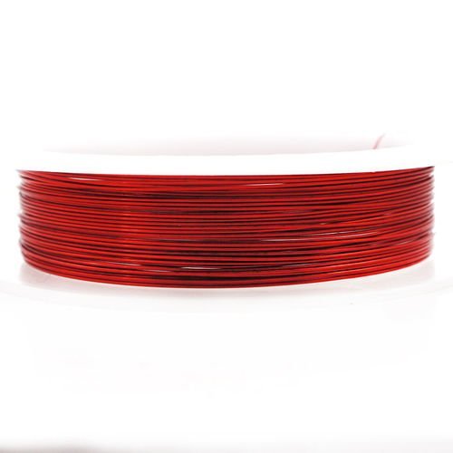 9m 30 10yrd rouge enveloppé artistique aluminium perles de l'artisanat de bijoux en fil d'enrouler s sku-40375