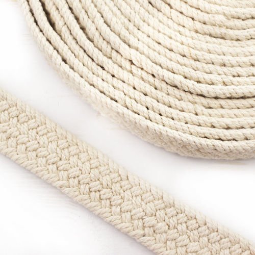 1yrd 0 9 m de la lumière naturelle beige de draps en coton tricoté ruban tissu à plat cordon agité m sku-39905