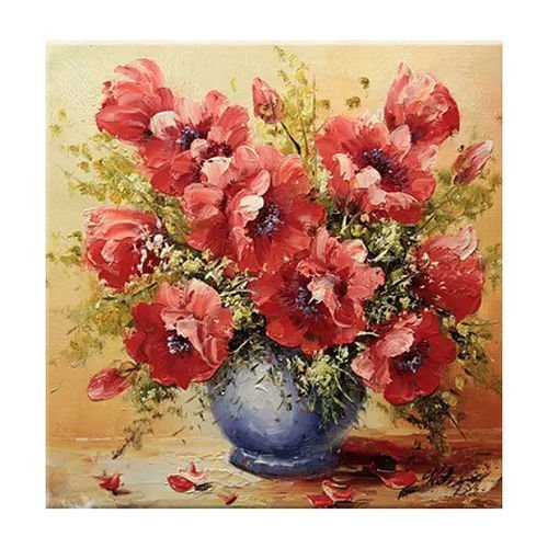 Rouge coquelicot fleurs diy 5d de diamant de la peinture par numéro kit de cristal strass broderie p sku-40850