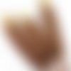 6pcs brown gold top teint les plumes d'oie pendentif boucles d'oreilles bijoux de costume lâche sati sku-39321