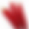 6pcs or rouge haut teints en plumes d'oie pendentif boucles d'oreilles bijoux de costume lâche satin sku-39323