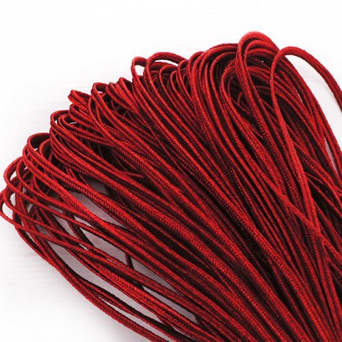 4yrd de 3 6 m rouge métallique texturé de polyester soutache cordon tressé large gimp pour perles à  sku-39814