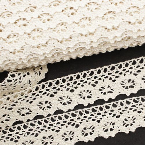 1m 3.3 ft 1.1 yd crème ivoire coton blanc dentelle au crochet le bord de bijoux robe ruban vintage d sku-40534