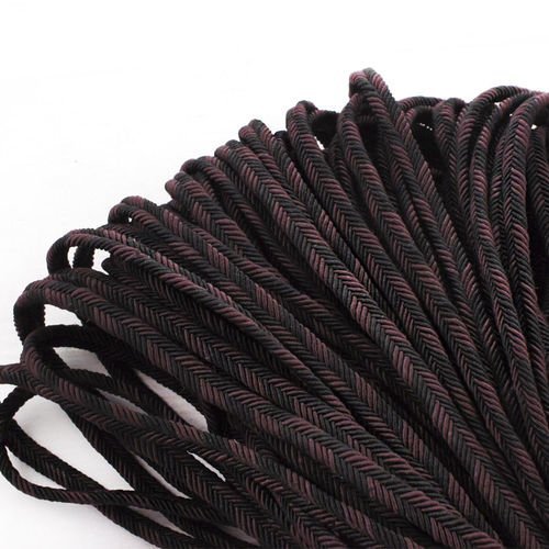 2yrd 1 8 m brun-noir texturé de polyester tressé bande de dentelle soutache cordon large gimp pour p sku-39830
