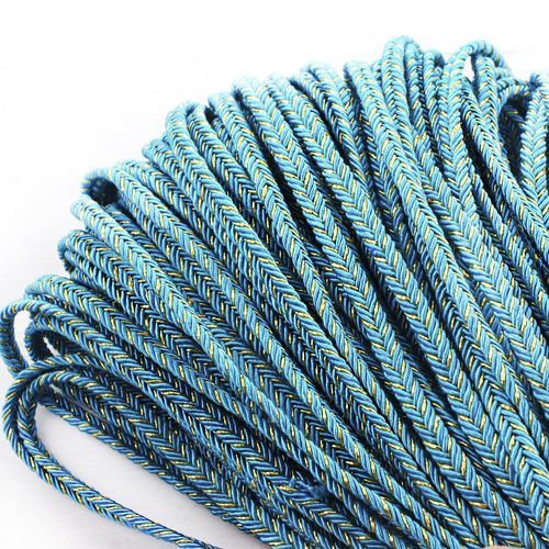 2yrd 1 8 m metallic or bleu turquoise polyester texturés soutache cordon tressé large gimp pour perl sku-39822