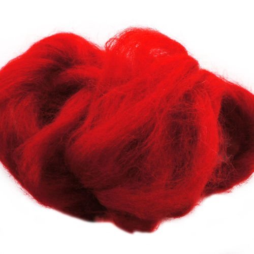 Feu rouge 20g 4m vegan friendly acrylique laine pour aiguille de feutrage de la filature de tricot b sku-40715