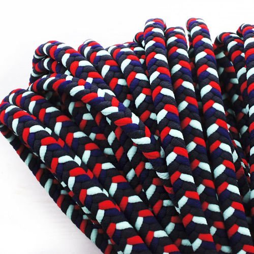 2yrd 1 8 m bleu foncé saphir turquoise rouge noir élastique cordon en tricot plat souple tressé de c sku-39914