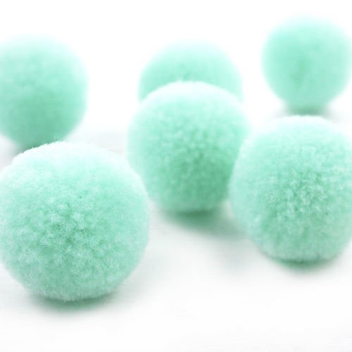 30pcs turquoise vert polyester pompon boule pendentif charme pon pon ponpon mala bracelet collier bo sku-40313