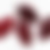 2pcs rouge exclusive naturel authentique cuir couleur feuille charme pendentif boucle d'oreille de b sku-40404