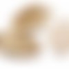 2pcs or exclusif naturel authentique cuir couleur feuille charme pendentif boucle d'oreille de bijou sku-40408