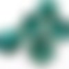 2pcs turquoise vert exclusive naturel authentique cuir couleur fleur casquette charme pendentif bouc sku-40410