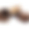 2pcs café brun exclusif naturel authentique cuir couleur bell fleur casquette charme pendentif boucl sku-40411