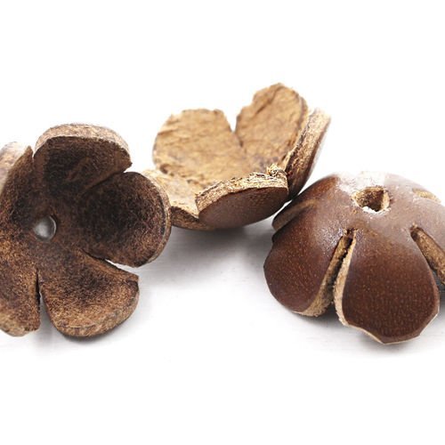 2pcs café brun exclusif naturel authentique cuir couleur bell fleur casquette charme pendentif boucl sku-40411