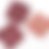2pcs rouge exclusive naturel authentique cuir couleur carré charme pendentif boucle d'oreille de bij sku-40428