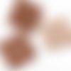 2pcs brun exclusif naturel authentique cuir couleur carré charme pendentif boucle d'oreille de bijou sku-40430
