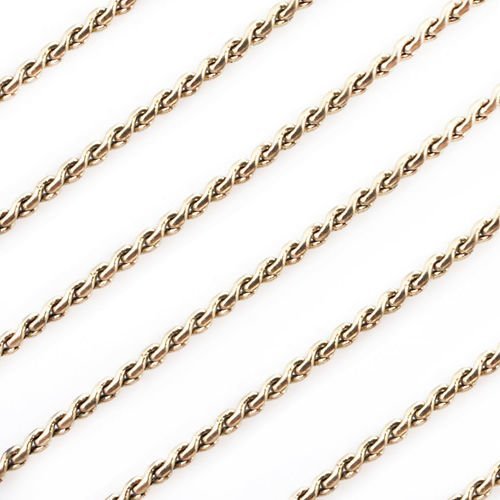 2yrd 1 8 m d'or délicate chaîne serpentine cordon petit lien rare collier en forme de la fabrication sku-40491