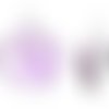 1pc violet améthyste en argent couleur argenté à facettes rondes de pierres précieuses pendentif de  sku-41479