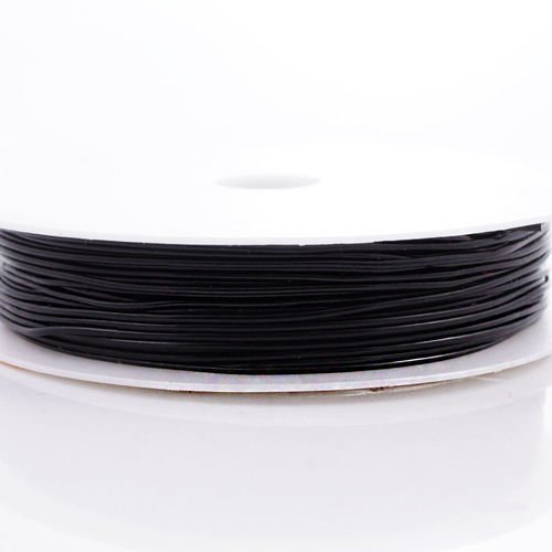 6m bobine de fil élastique noir perles forte corde de cordon de ligne de pêche fil de gros pour la f sku-41554