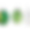1pc vert lace agate argent platine plaqué de couleur de forme ovale de pierres précieuses pendentif  sku-41475
